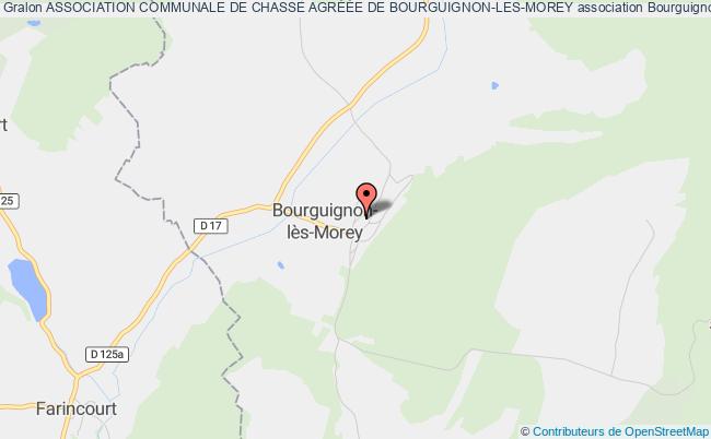 plan association Association Communale De Chasse AgrÉÉe De Bourguignon-les-morey Bourguignon-lès-Morey