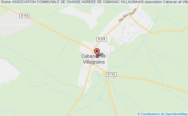 plan association Association Communale De Chasse AgrÉÉe De Cabanac Villagrains Cabanac-et-Villagrains