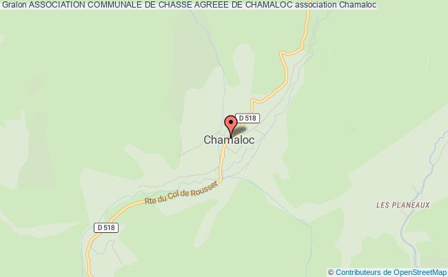 ASSOCIATION COMMUNALE DE CHASSE AGREEE DE CHAMALOC