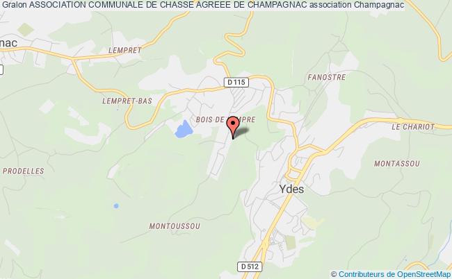 ASSOCIATION COMMUNALE DE CHASSE AGREEE DE CHAMPAGNAC