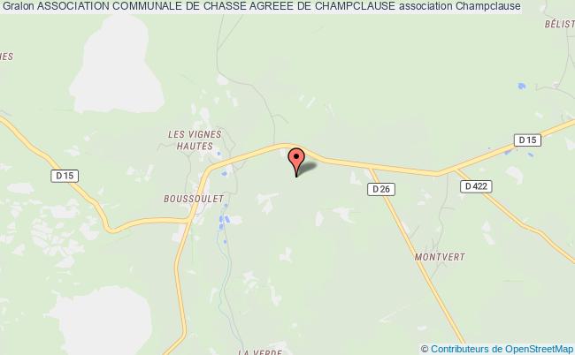 plan association Association Communale De Chasse Agreee De Champclause Champclause