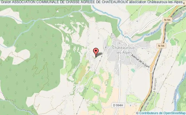 plan association Association Communale De Chasse Agreee De Chateauroux Châteauroux-les-Alpes