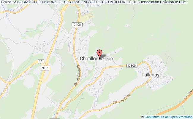 plan association Association Communale De Chasse Agreee De Chatillon-le-duc Châtillon-le-Duc