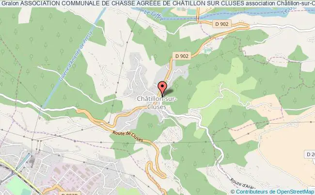plan association Association Communale De Chasse AgrÉÉe De ChÂtillon Sur Cluses Châtillon-sur-Cluses