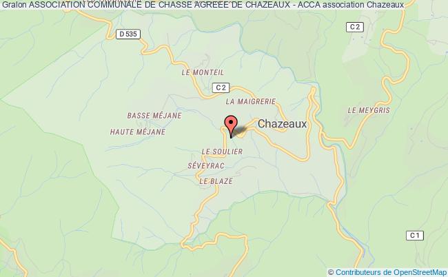plan association Association Communale De Chasse Agreee De Chazeaux - Acca Chazeaux