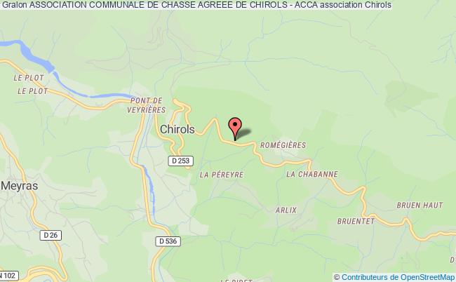 plan association Association Communale De Chasse Agreee De Chirols - Acca Chirols