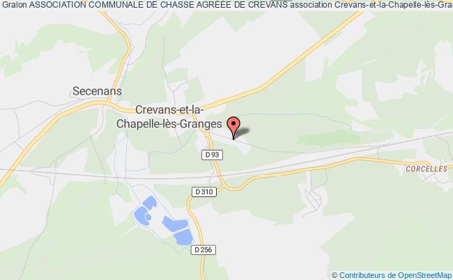 plan association Association Communale De Chasse AgrÉÉe De Crevans Crevans-et-la-Chapelle-lès-Granges