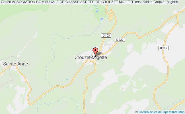 plan association Association Communale De Chasse AgrÉÉe De Crouzet-migette Crouzet-Migette
