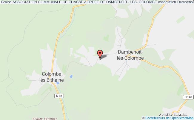 ASSOCIATION COMMUNALE DE CHASSE AGRÉÉE DE DAMBENOIT- LES- COLOMBE