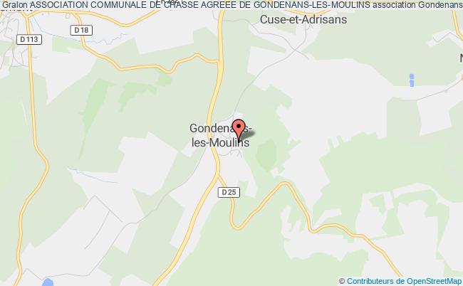plan association Association Communale De Chasse Agreee De Gondenans-les-moulins Gondenans-les-Moulins