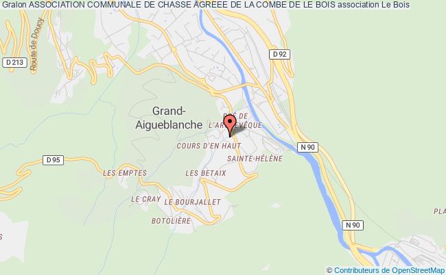 plan association Association Communale De Chasse Agreee De La Combe De Le Bois Grand-Aigueblanche