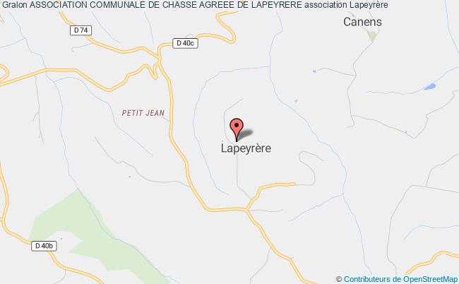 ASSOCIATION COMMUNALE DE CHASSE AGREEE DE LAPEYRERE