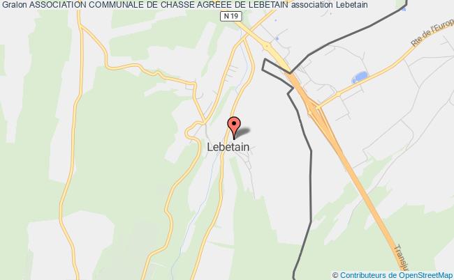 ASSOCIATION COMMUNALE DE CHASSE AGREEE DE LEBETAIN