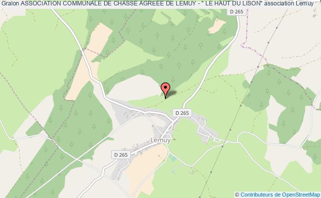 ASSOCIATION COMMUNALE DE CHASSE AGREEE DE LEMUY - " LE HAUT DU LISON"