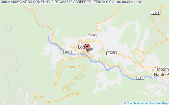 plan association Association Communale De Chasse Agreee De Lods (a.c.c.a.) 