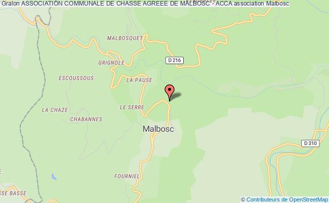 ASSOCIATION COMMUNALE DE CHASSE AGREEE DE MALBOSC - ACCA
