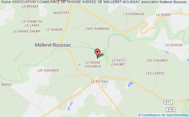 ASSOCIATION COMMUNALE DE CHASSE AGREEE DE MALLERET-BOUSSAC