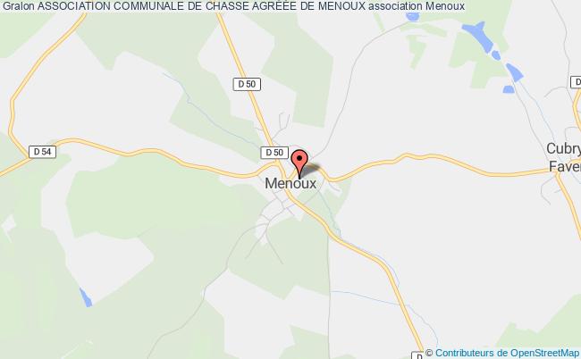 ASSOCIATION COMMUNALE DE CHASSE AGRÉÉE DE MENOUX