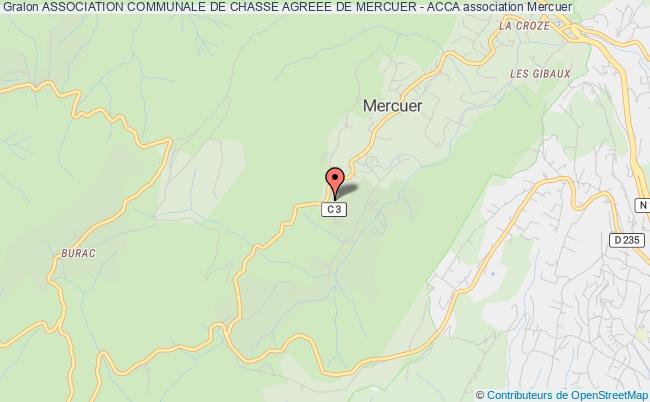 ASSOCIATION COMMUNALE DE CHASSE AGREEE DE MERCUER - ACCA