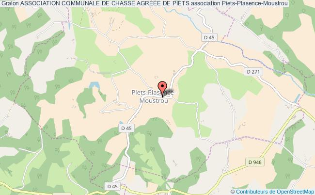 plan association Association Communale De Chasse AgrÉÉe De Piets Piets-Plasence-Moustrou