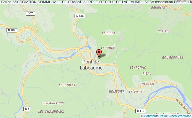 ASSOCIATION COMMUNALE DE CHASSE AGREEE DE PONT DE LABEAUME - ACCA