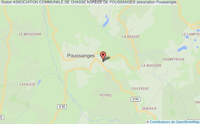 plan association Association Communale De Chasse Agreee De Poussanges Poussanges