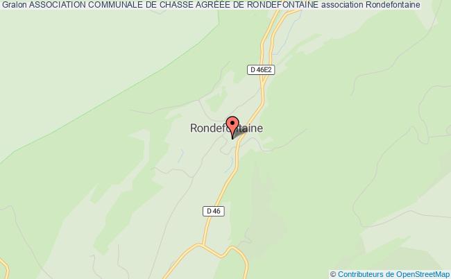 ASSOCIATION COMMUNALE DE CHASSE AGRÉÉE DE RONDEFONTAINE