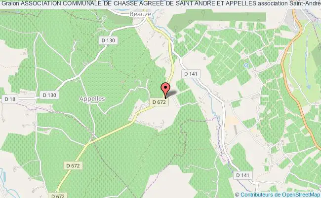 plan association Association Communale De Chasse Agreee De Saint Andre Et Appelles Saint-André-et-Appelles