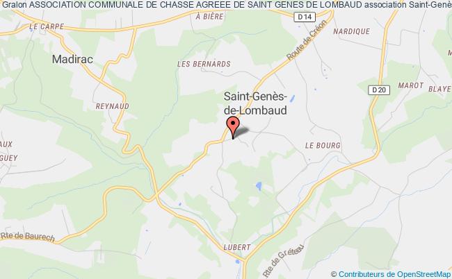 plan association Association Communale De Chasse Agreee De Saint Genes De Lombaud Saint-Genès-de-Lombaud