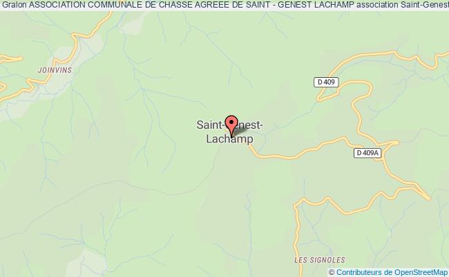 ASSOCIATION COMMUNALE DE CHASSE AGREEE DE SAINT - GENEST LACHAMP