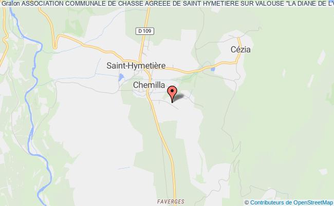 ASSOCIATION COMMUNALE DE CHASSE AGREEE DE SAINT HYMETIERE SUR VALOUSE "LA DIANE DE L'OLIFERNE"