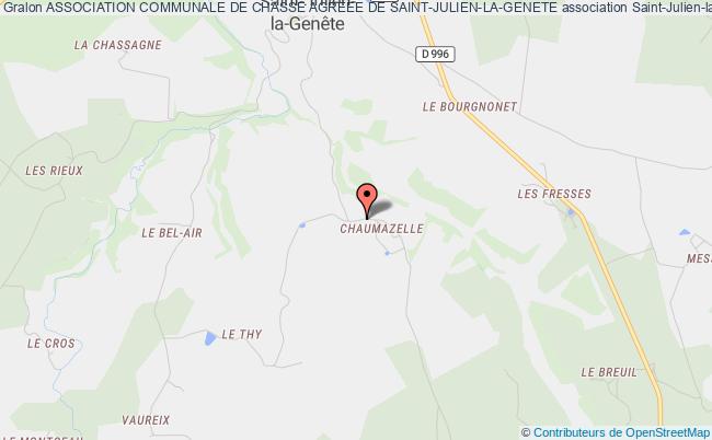 plan association Association Communale De Chasse Agreee De Saint-julien-la-genete Saint-Julien-la-Genête