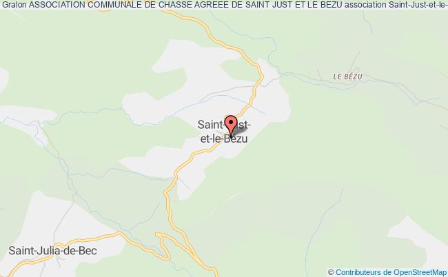 plan association Association Communale De Chasse Agreee De Saint Just Et Le Bezu Saint-Just-et-le-Bézu