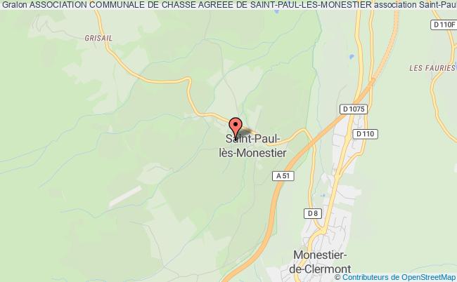 plan association Association Communale De Chasse Agreee De Saint-paul-les-monestier Saint-Paul-lès-Monestier