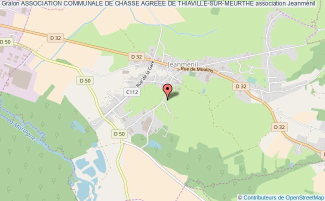 plan association Association Communale De Chasse Agreee De Thiaville-sur-meurthe Jeanménil