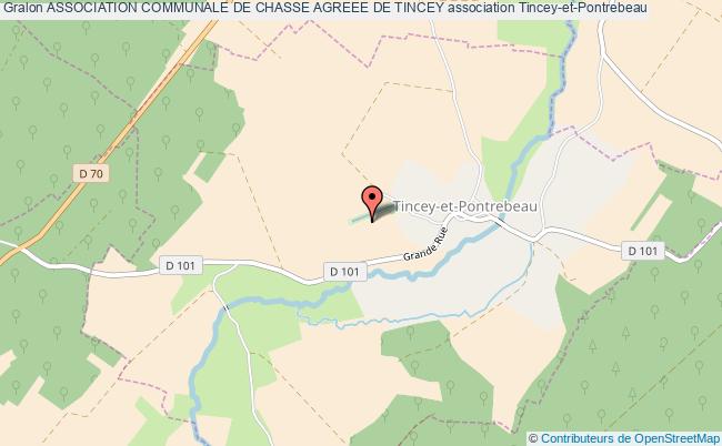 plan association Association Communale De Chasse Agreee De Tincey Tincey-et-Pontrebeau