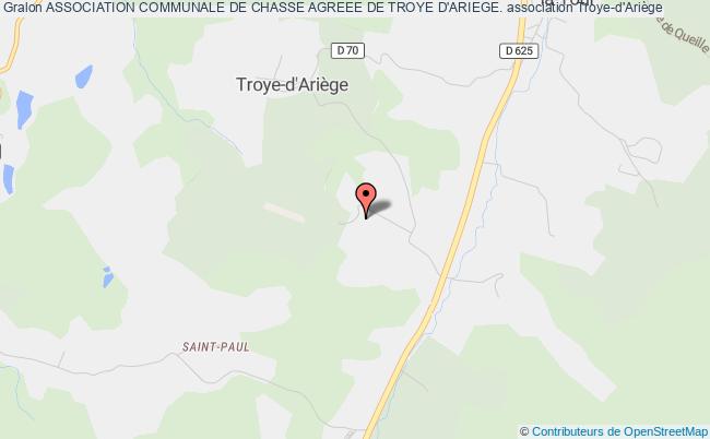 plan association Association Communale De Chasse Agreee De Troye D'ariege. Troye-d'Ariège