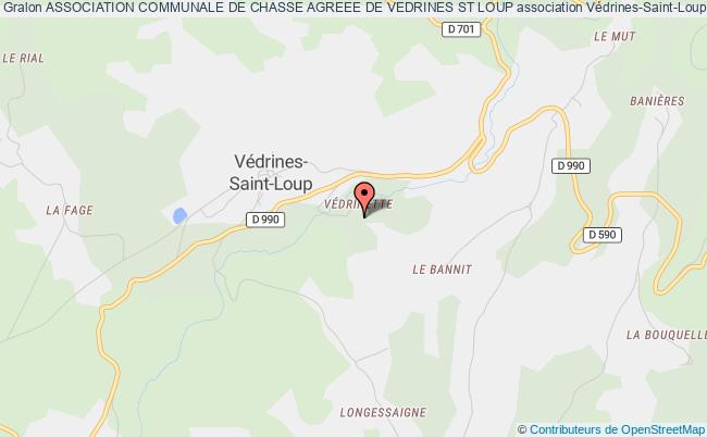 plan association Association Communale De Chasse Agreee De Vedrines St Loup Védrines-Saint-Loup