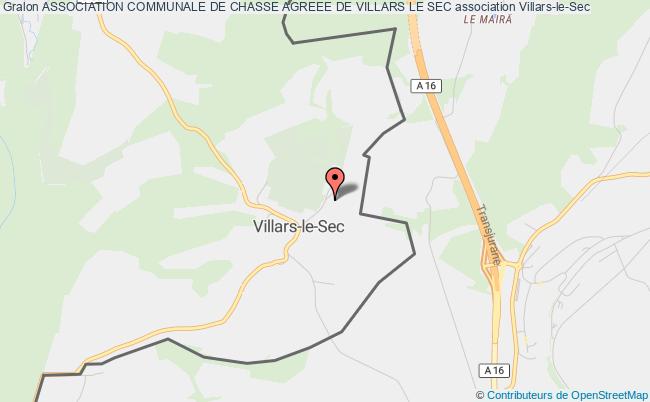 plan association Association Communale De Chasse Agreee De Villars Le Sec Villars-le-Sec