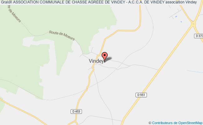 plan association Association Communale De Chasse AgrÉÉe De Vindey - A.c.c.a. De Vindey Vindey