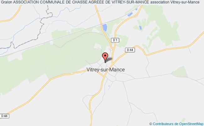 plan association Association Communale De Chasse AgrÉÉe De Vitrey-sur-mance Vitrey-sur-Mance