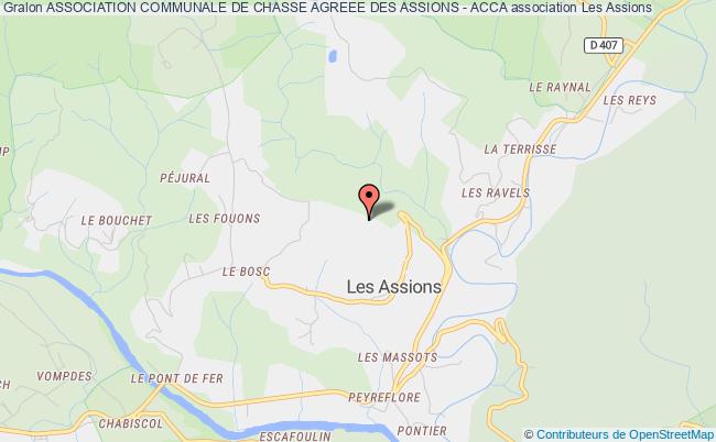 plan association Association Communale De Chasse Agreee Des Assions - Acca Les   Assions