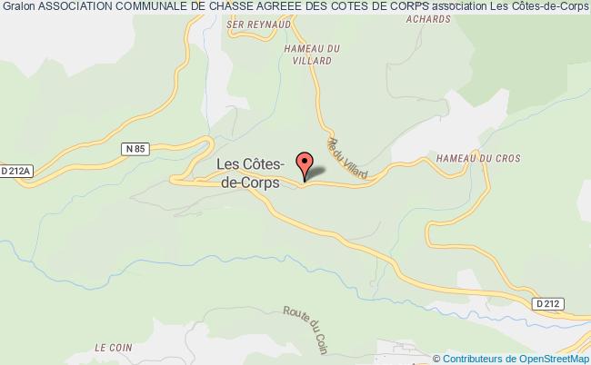 plan association Association Communale De Chasse Agreee Des Cotes De Corps Les   Côtes-de-Corps