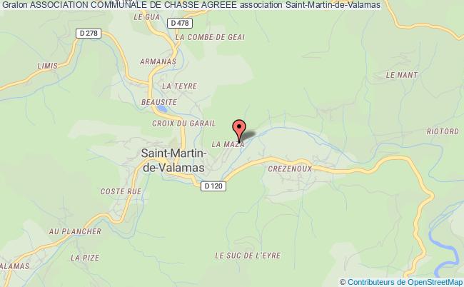 plan association Association Communale De Chasse Agreee Saint-Martin-de-Valamas
