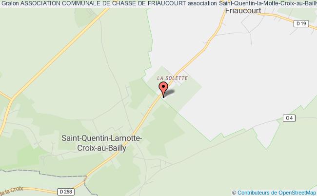 plan association Association Communale De Chasse De Friaucourt Saint-Quentin-la-Motte-Croix-au-Bailly