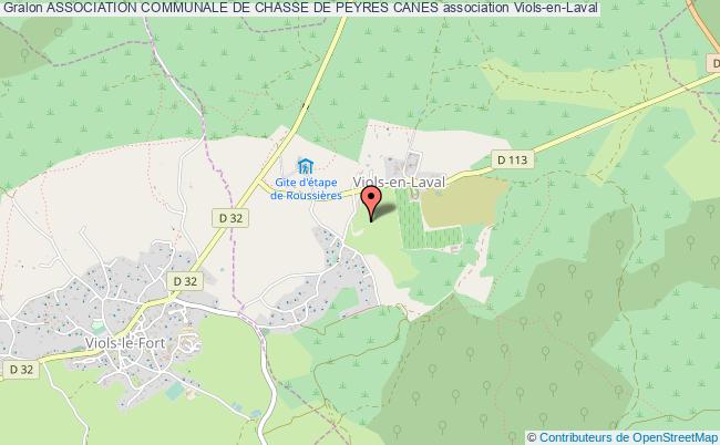 plan association Association Communale De Chasse De Peyres Canes Viols-en-Laval
