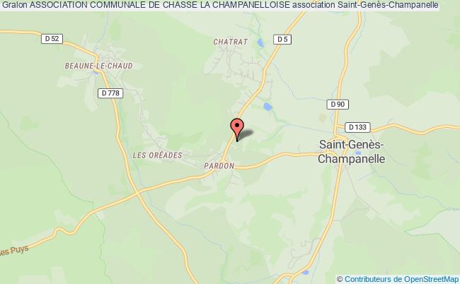 plan association Association Communale De Chasse La Champanelloise Saint-Genès-Champanelle