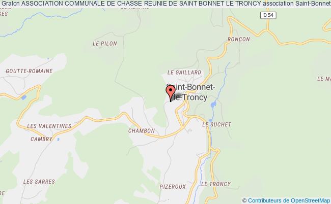 plan association Association Communale De Chasse Reunie De Saint Bonnet Le Troncy Saint-Bonnet-le-Troncy