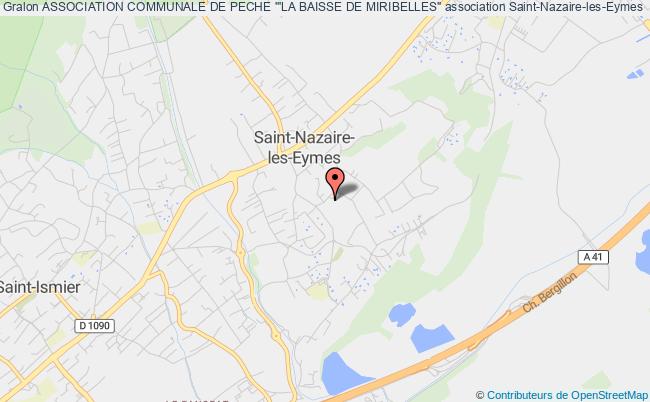 plan association Association Communale De Peche '"la Baisse De Miribelles" Saint-Nazaire-les-Eymes