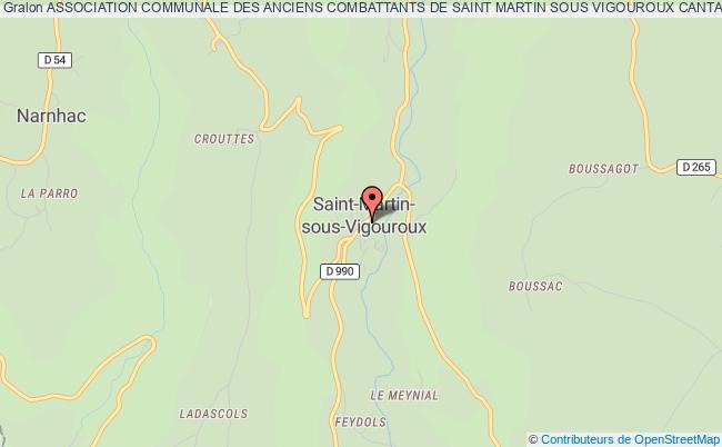 plan association Association Communale Des Anciens Combattants De Saint Martin Sous Vigouroux Cantal Saint-Martin-sous-Vigouroux